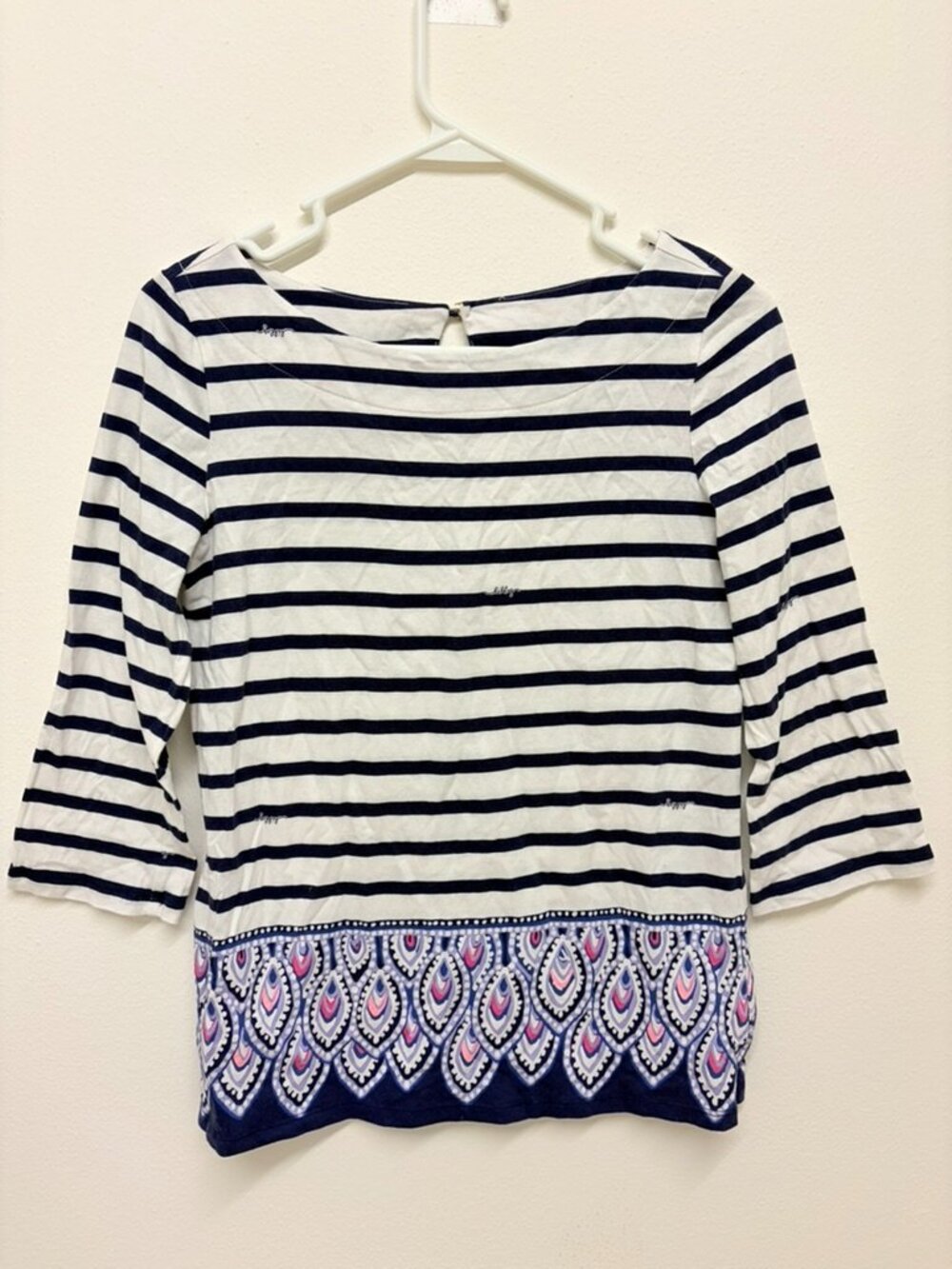 Lilly Pulitzer Striped Waverly Top Preppy Size S